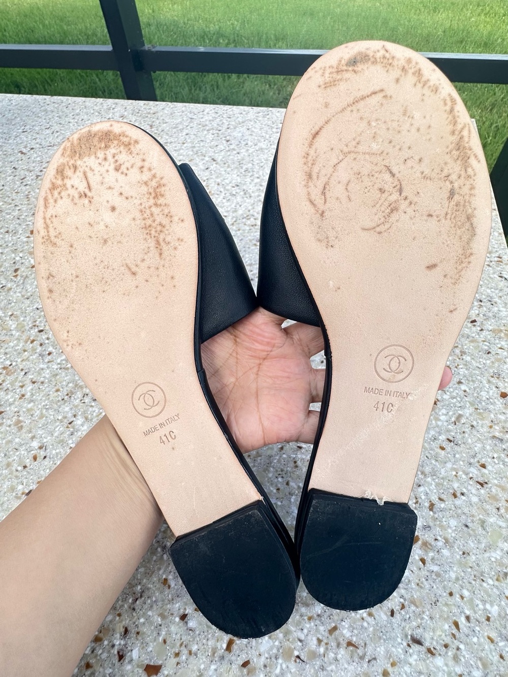 Chanel Embellished CC Mule Sandals. US size range is 10 to 10.5 EU Sz 41C - Picture 10 of 11